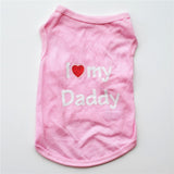 I LOVE MY DADDY MOMMY  Dog Clothes
