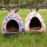 Cute Binaural design Pet Cat Dog Warm House